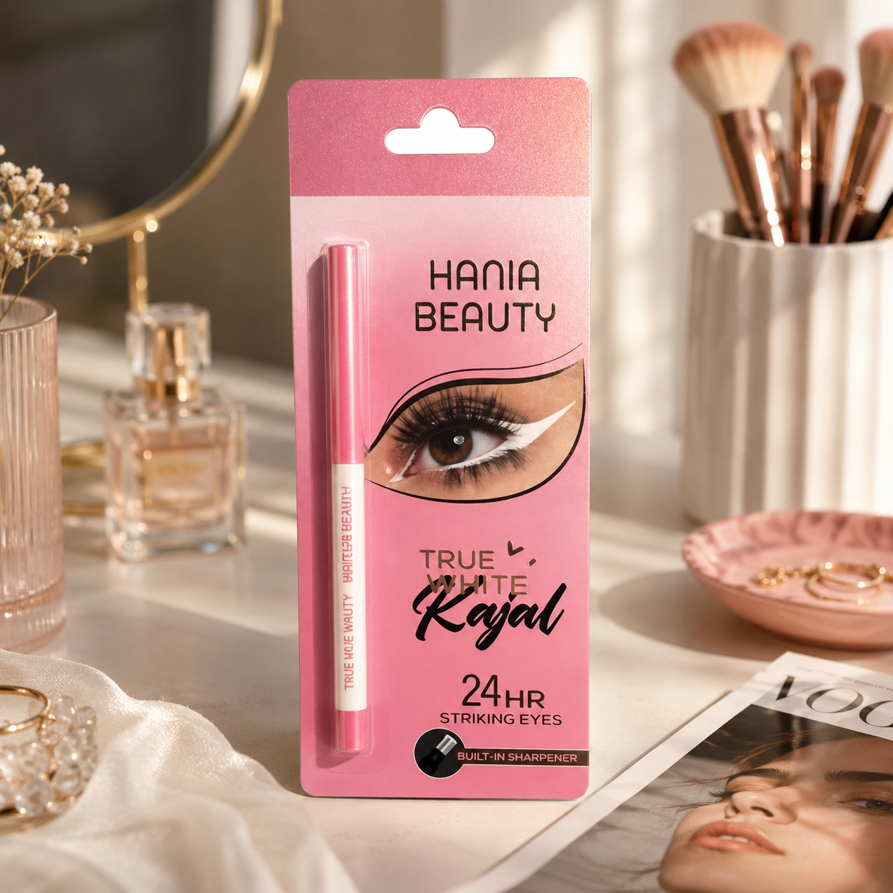 Hania Beauty True White Kajal Pencil – 24HR Long Lasting White Eyeliner
