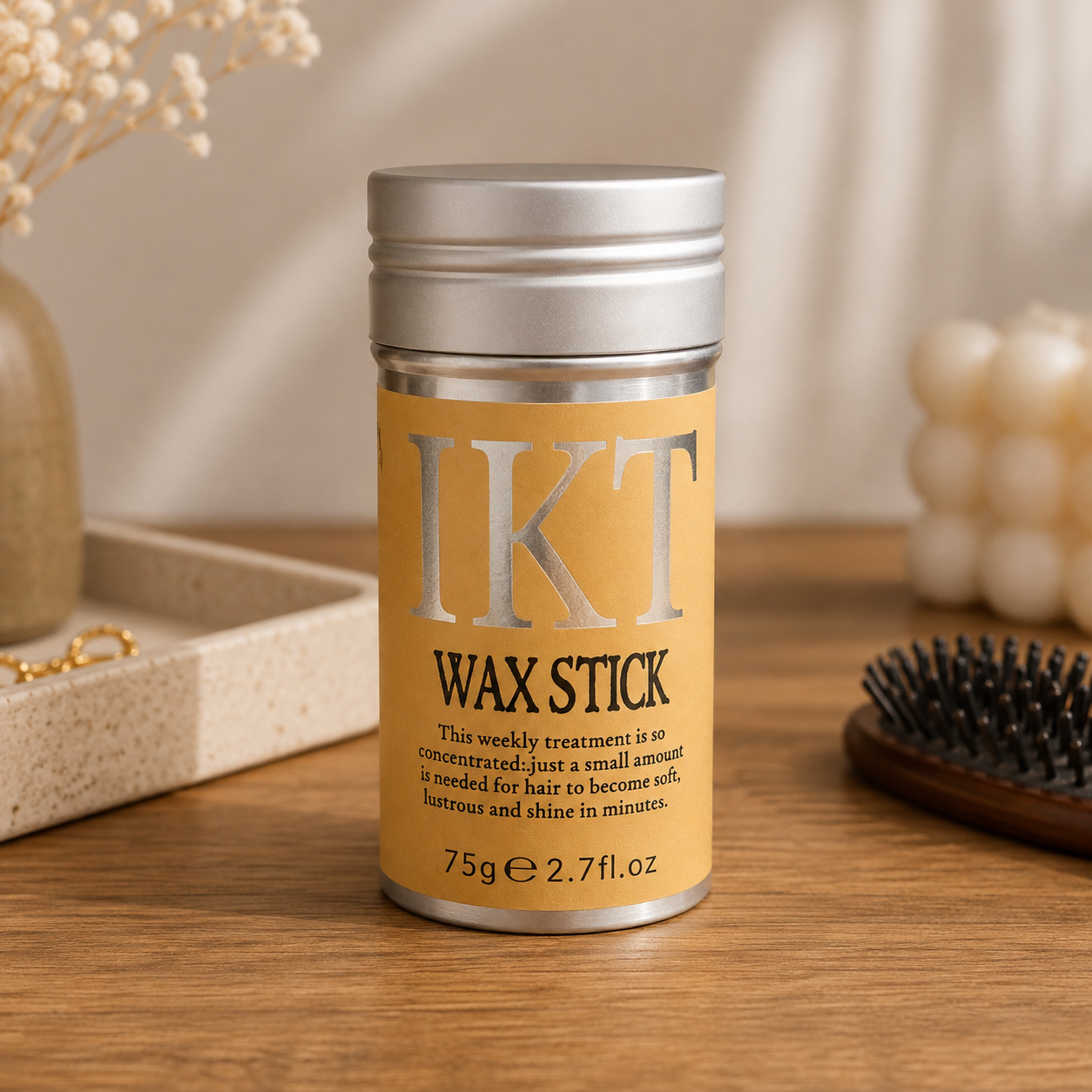 IKT Hair Wax Stick – 75g Flyaway & Edge Control Styling Wax