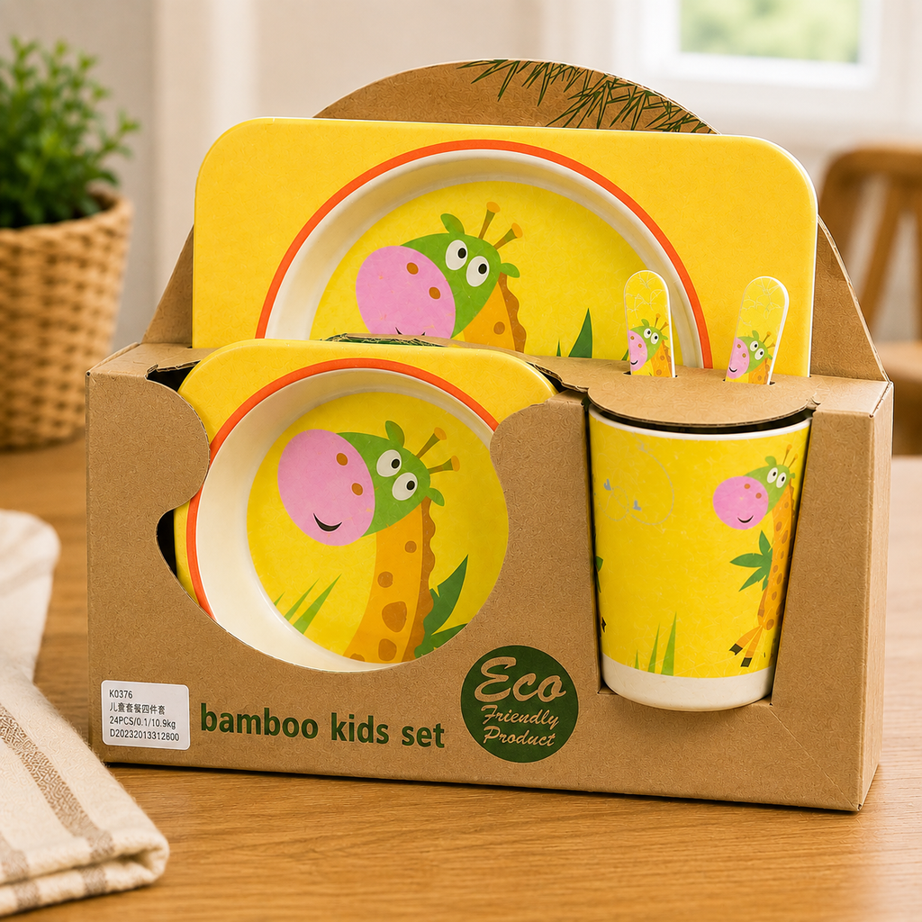 Giraffe Bamboo Kids Dinner Set – Amazon Article