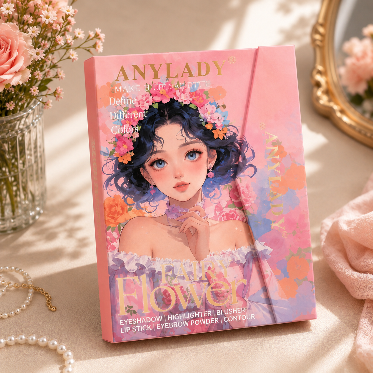 ANYLADY Fairy Flower Makeup Palette – Multi-Color Beauty Kit
