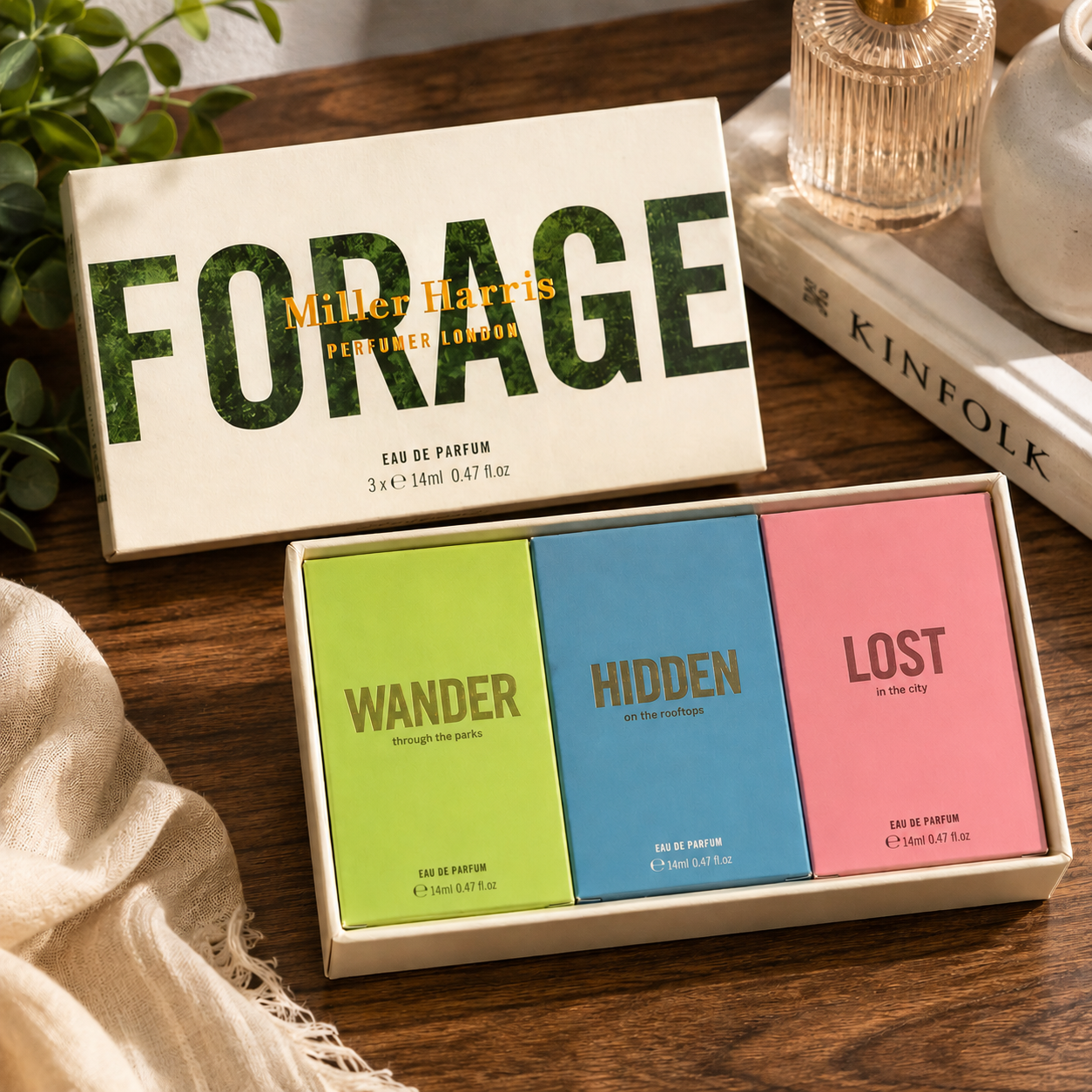 Miller Harris Forage Eau de Parfum Gift Set – 3 × 14ml