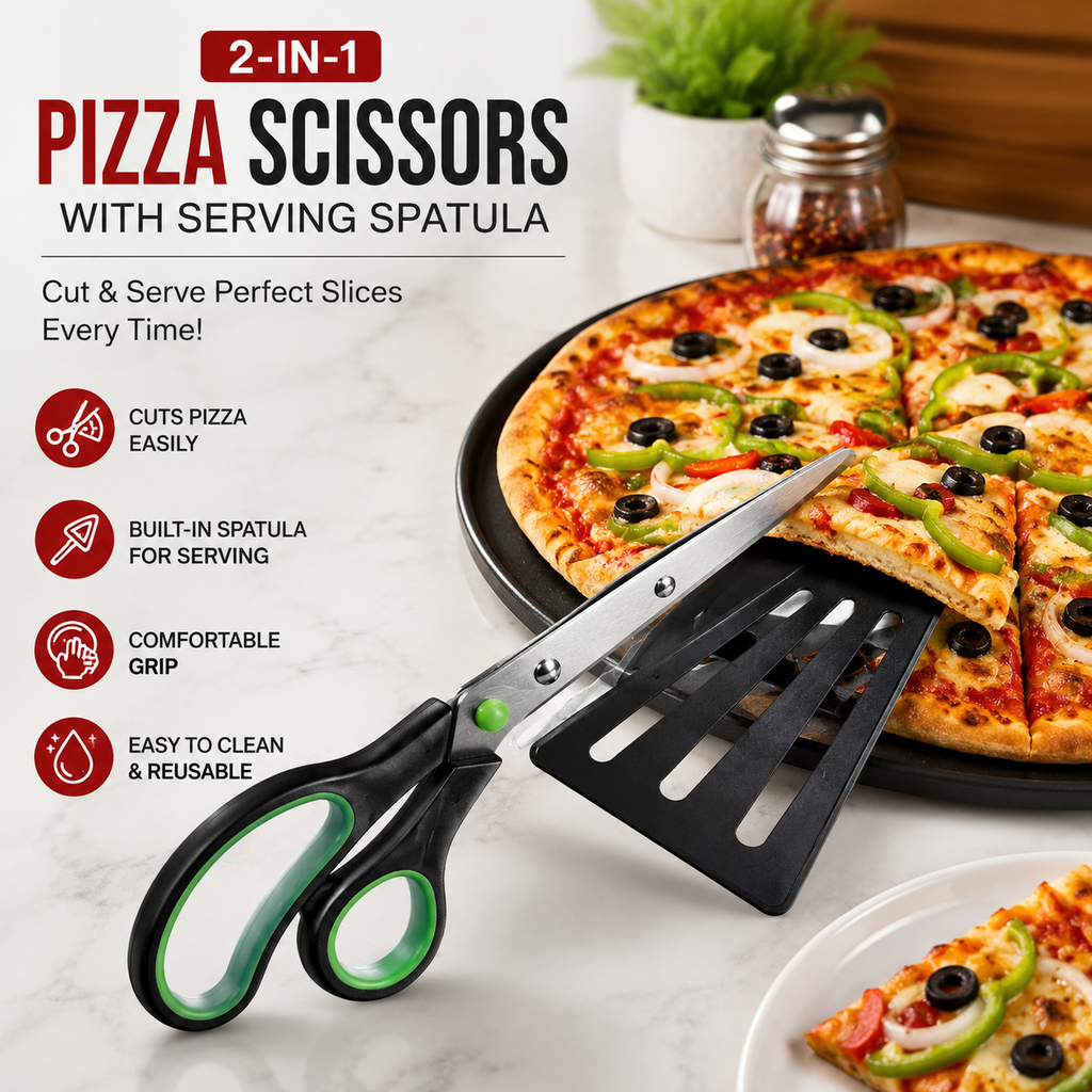 Pizza Scissors with Serving Spatula