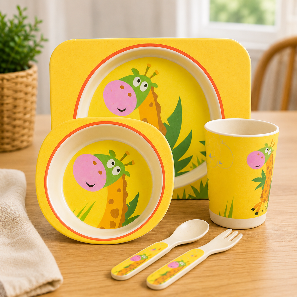 Giraffe Bamboo Kids Dinner Set – Amazon Article