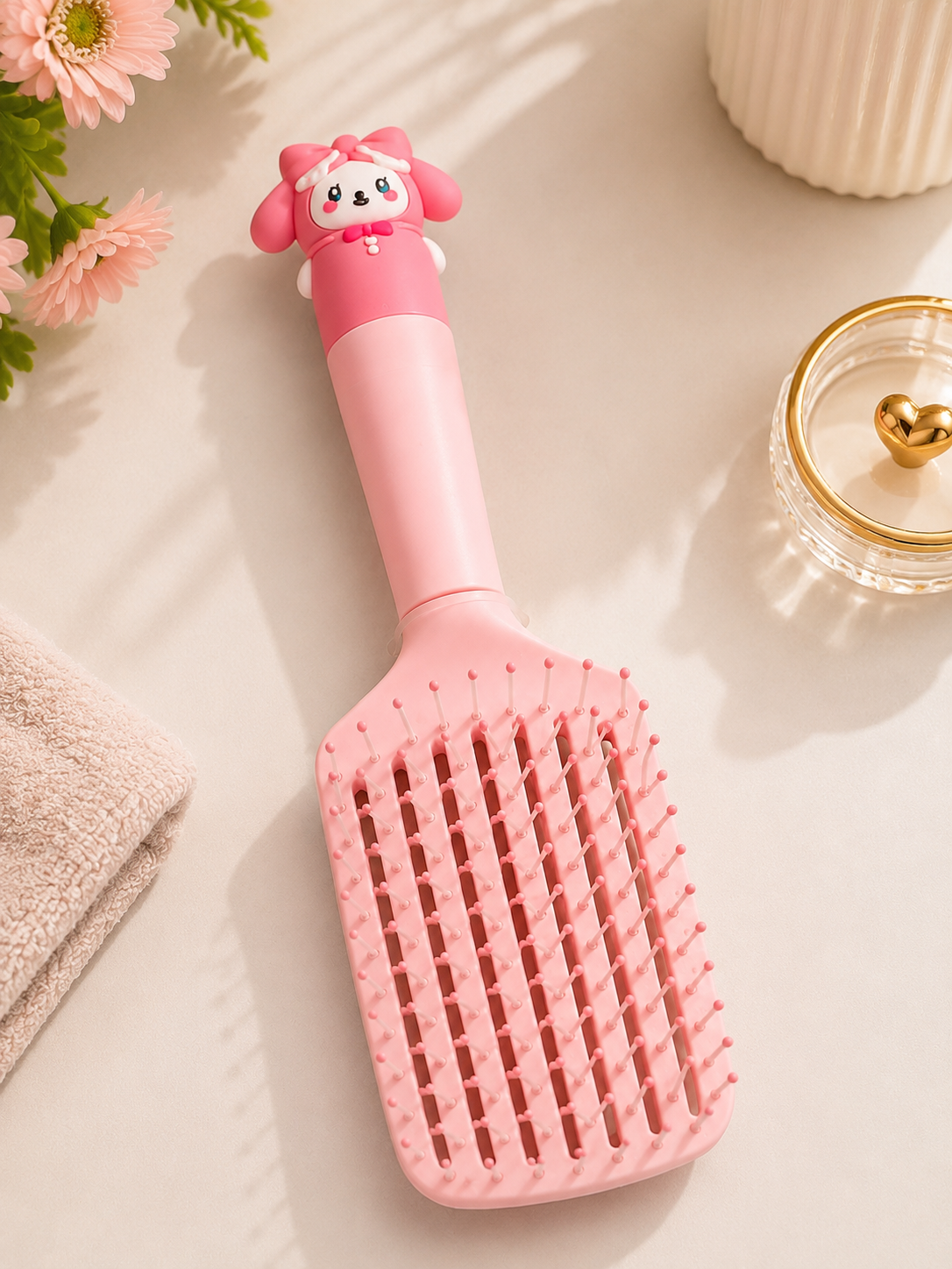 Cute Character Detangling Hair Brush – Wide Paddle Design