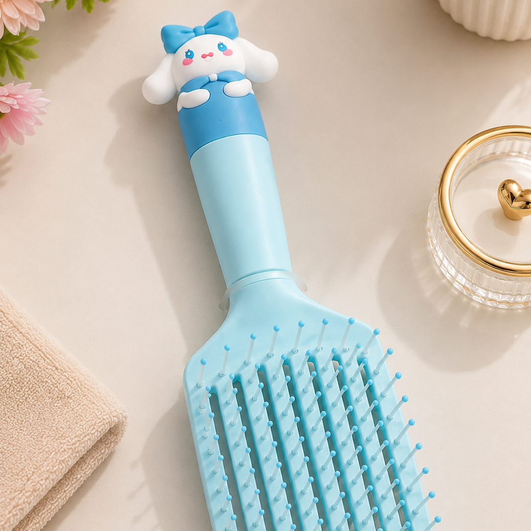 Cute Character Detangling Hair Brush – Wide Paddle Design