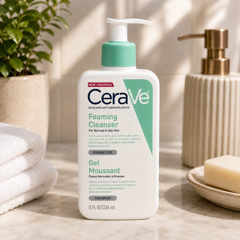 CeraVe Foaming Facial Cleanser for Normal to Oily Skin – 236ml