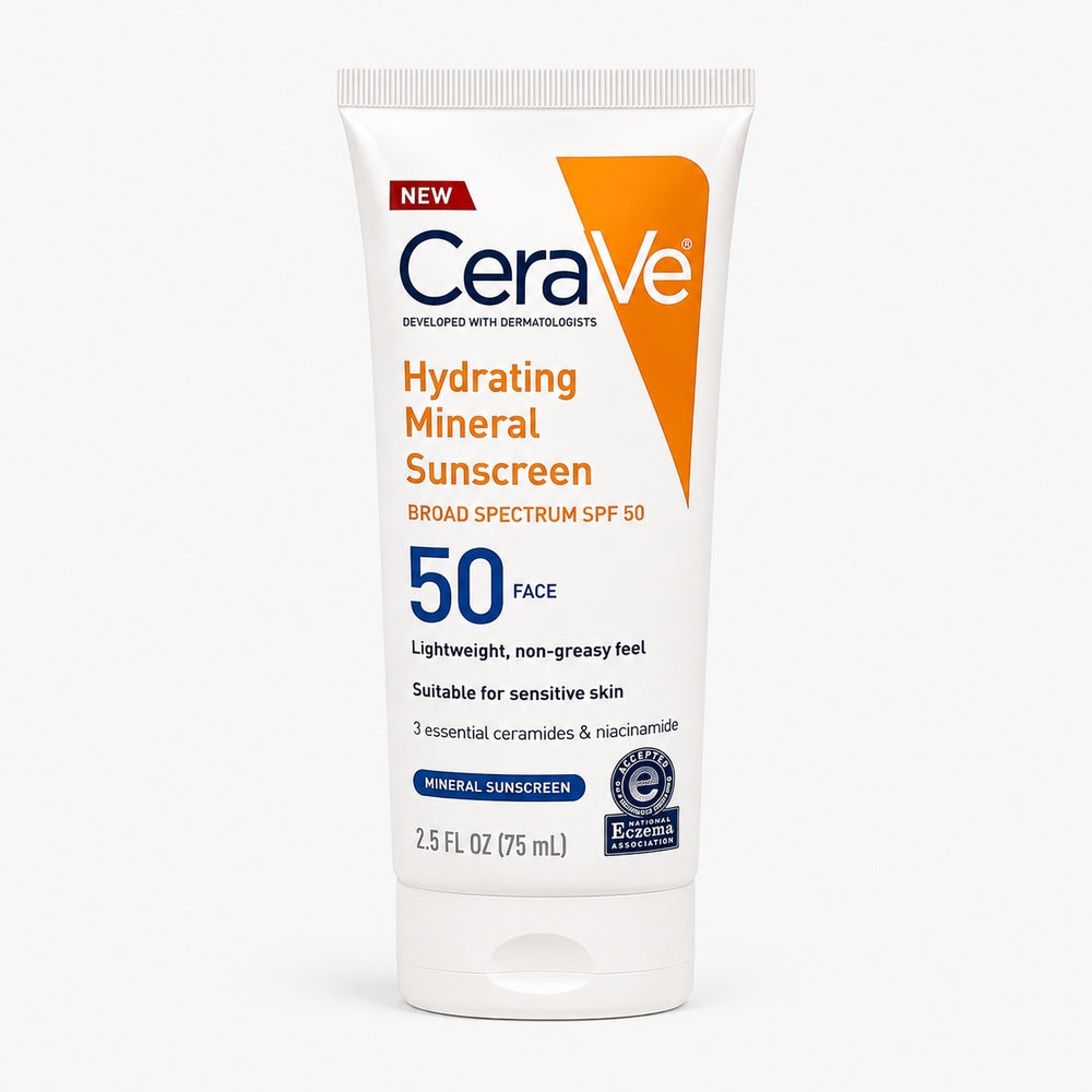 CeraVe Hydrating Mineral Sunscreen SPF 50 Face Lotion – 75ml