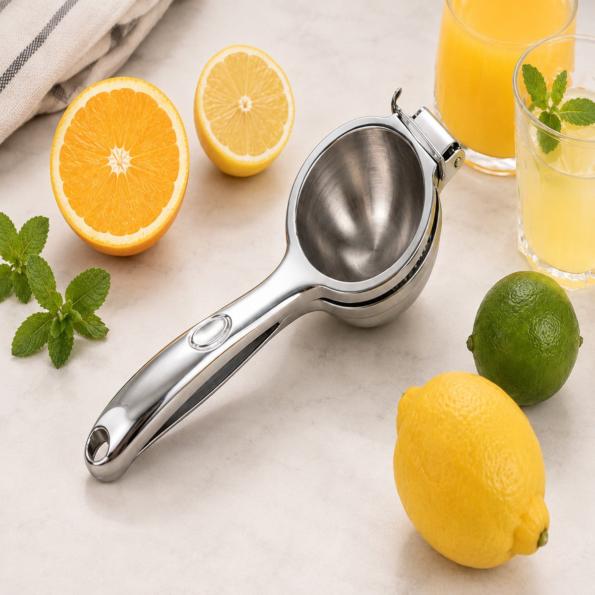 Shengya Stainless Steel Citrus Press – Manual Lemon & Lime Squeezer