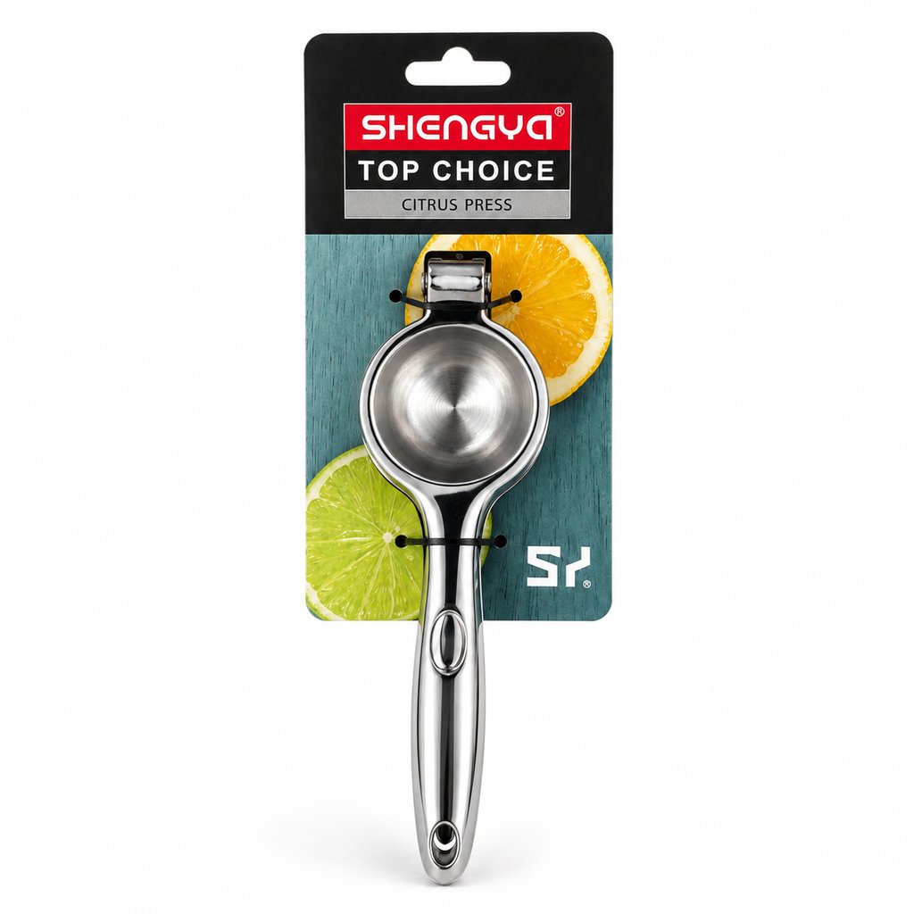 Shengya Stainless Steel Citrus Press – Manual Lemon & Lime Squeezer