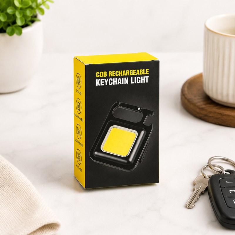 Rechargeable COB Keychain Light