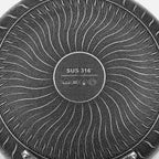 Honeycomb Laser-Cut SUS316 Iron Wok with Lid