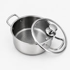 Laser-Cut Honeycomb Deep Casserole with Lid – 316 Stainless Steel