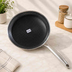 Laser-Cut Honeycomb 316 Stainless Steel Frying Pan