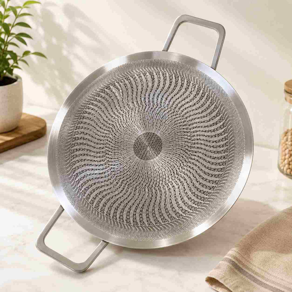 Honeycomb Laser-Cut SUS 316L Stainless Steel Tawa