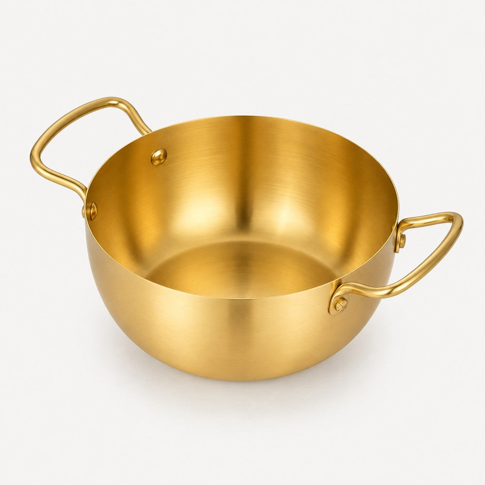 Stainless Steel Golden Ramen Pot Noodle Pot - 22cm