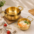 Stainless Steel Golden Ramen Pot Noodle Pot - 22cm