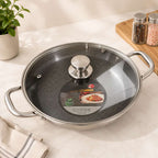 Honeycomb Laser-Cut SUS316 Iron Wok with Lid