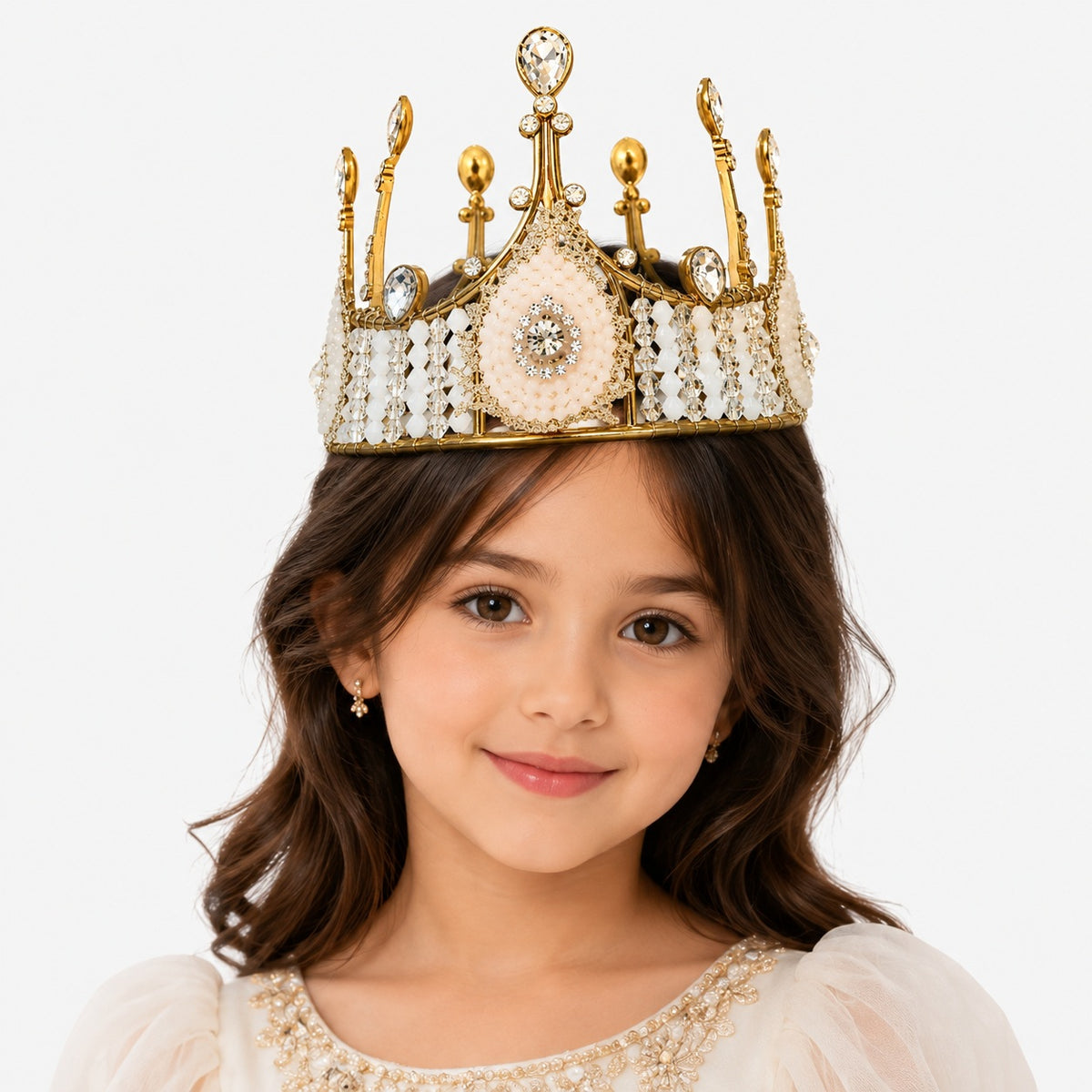Royal Pearl & Crystal Princess Crown