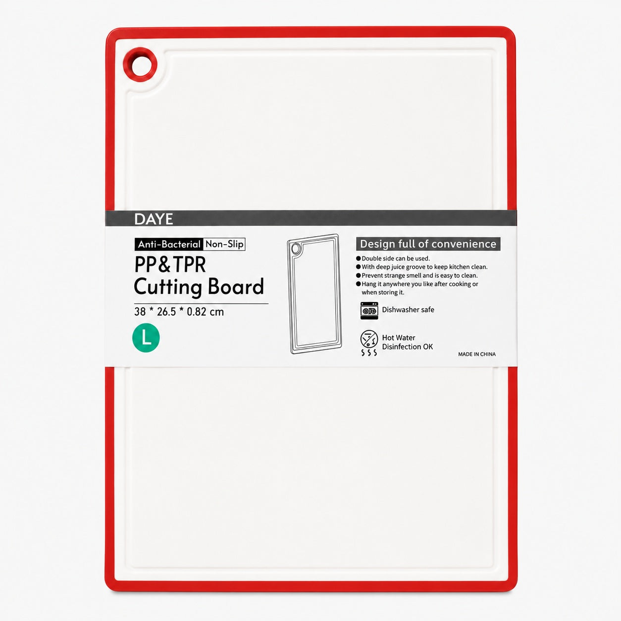Large PP & TPR Cutting Board