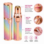 USB Rechargeable 2 in 1 Eyebrow & Facial Hair Trimmer for Women with LED Light