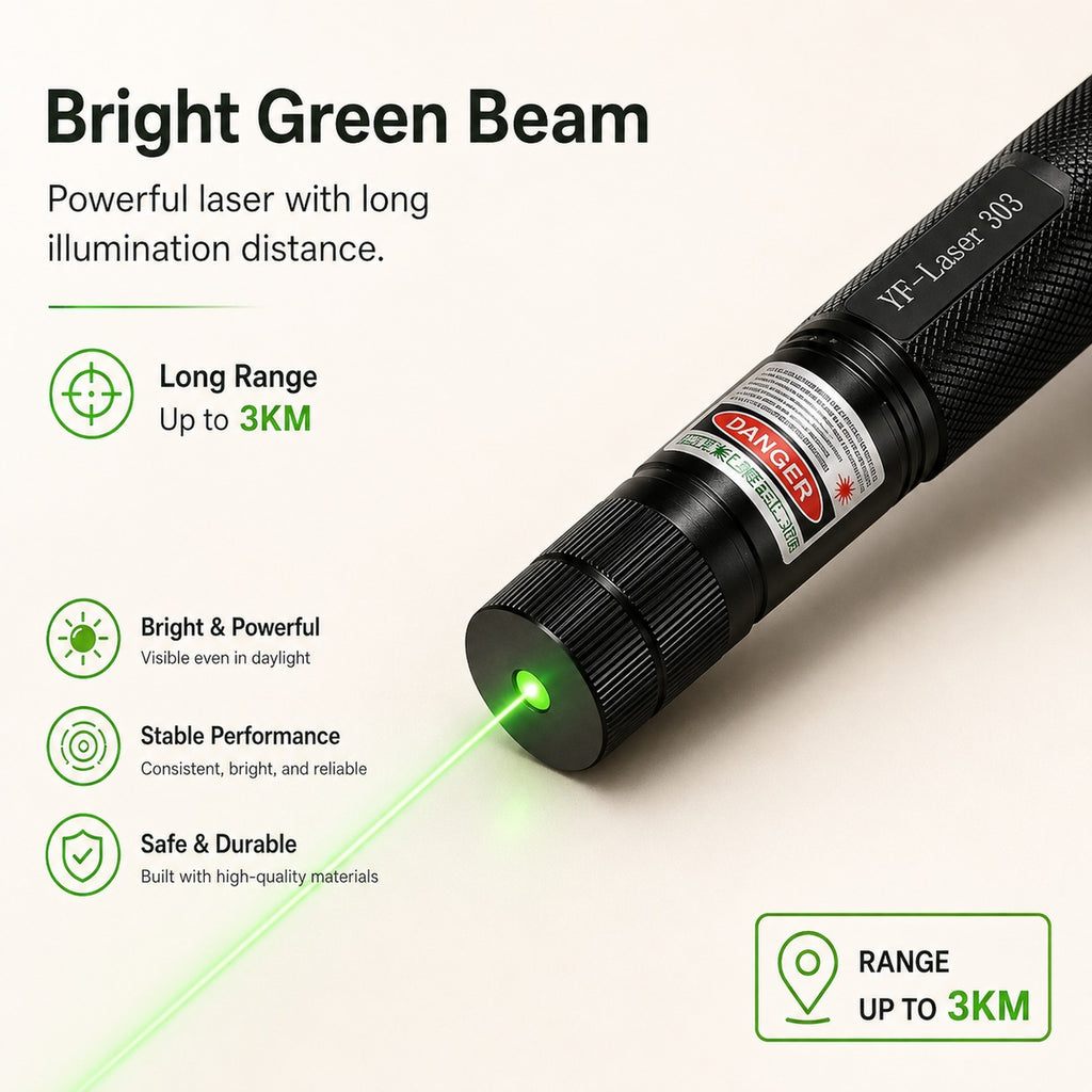 Green Laser Pointer with Adjustable Pattern Focus