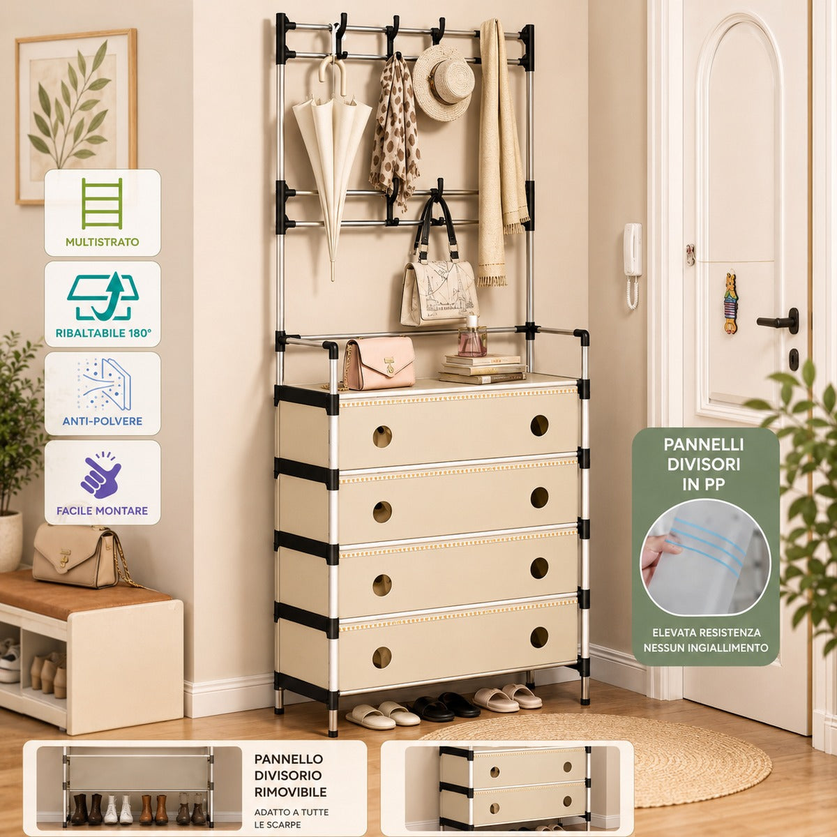 Multi-Layer Modular Storage & Shoe Organizer