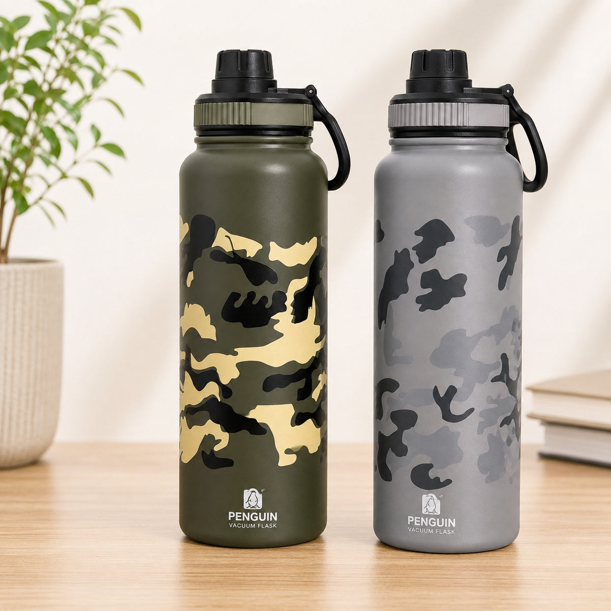Penguin Camouflage Vacuum Insulated Water Bottle – Hot & Cold | 1200ml