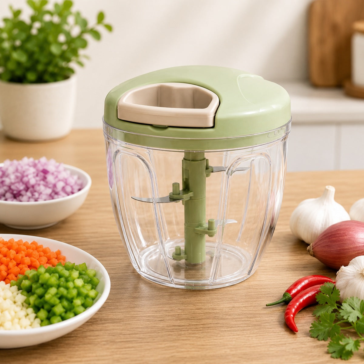 EOTIA Manual Hand Chopper | Food & Vegetable Cutter | 900ml