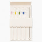 Reusable Glass Drinking Straws – 4 Piece Set