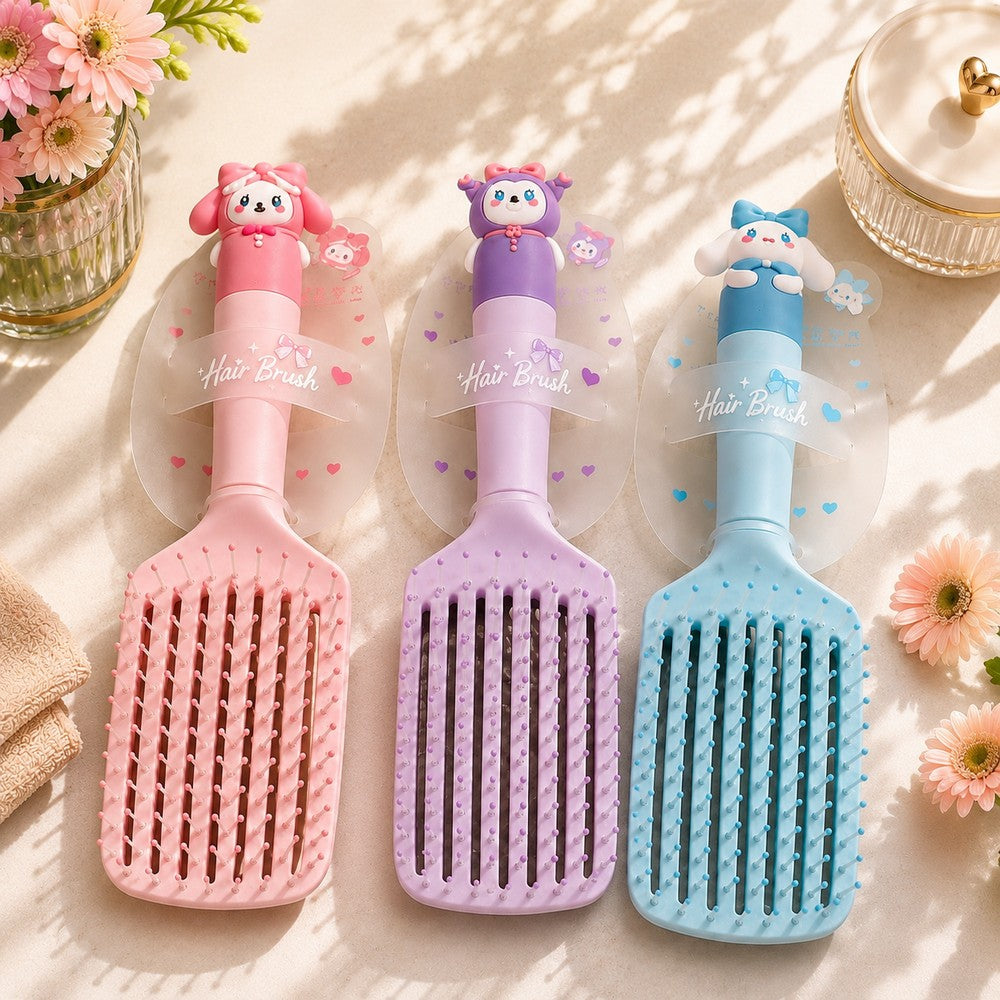 Cute Character Detangling Hair Brush – Wide Paddle Design