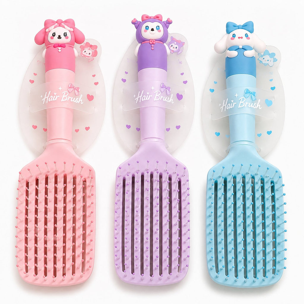 Cute Character Detangling Hair Brush – Wide Paddle Design