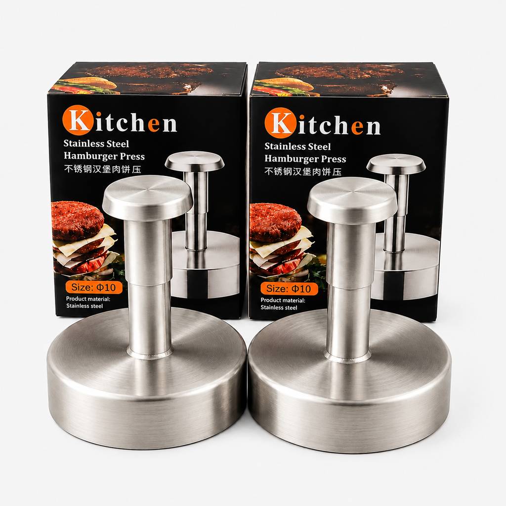 Stainless Steel Hamburger Patty Press – 2 Sizes