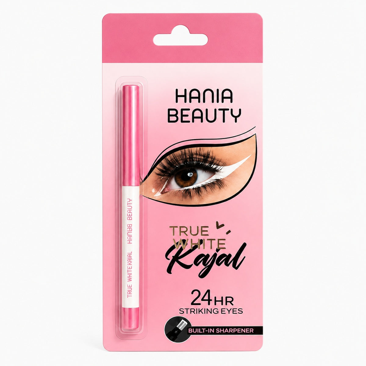 Hania Beauty True White Kajal Pencil – 24HR Long Lasting White Eyeliner