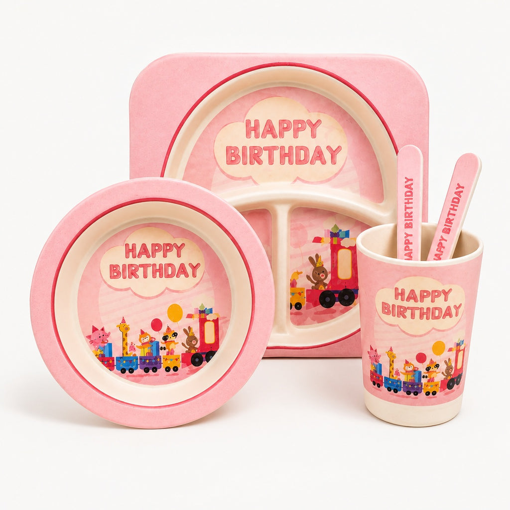 Kids Happy Birthday Bamboo Dinner Set- Amazon Article