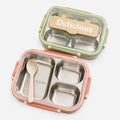 SUS 304 Tri-Compartment Stainless Steel Lunch Box