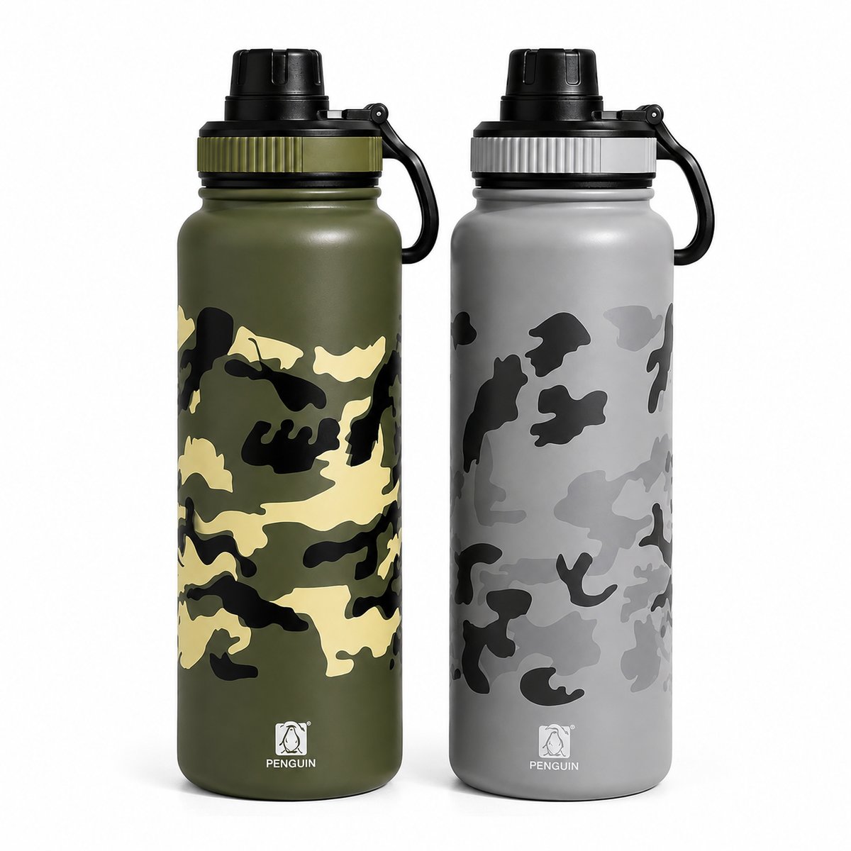 Penguin Camouflage Vacuum Insulated Water Bottle – Hot & Cold | 1200ml