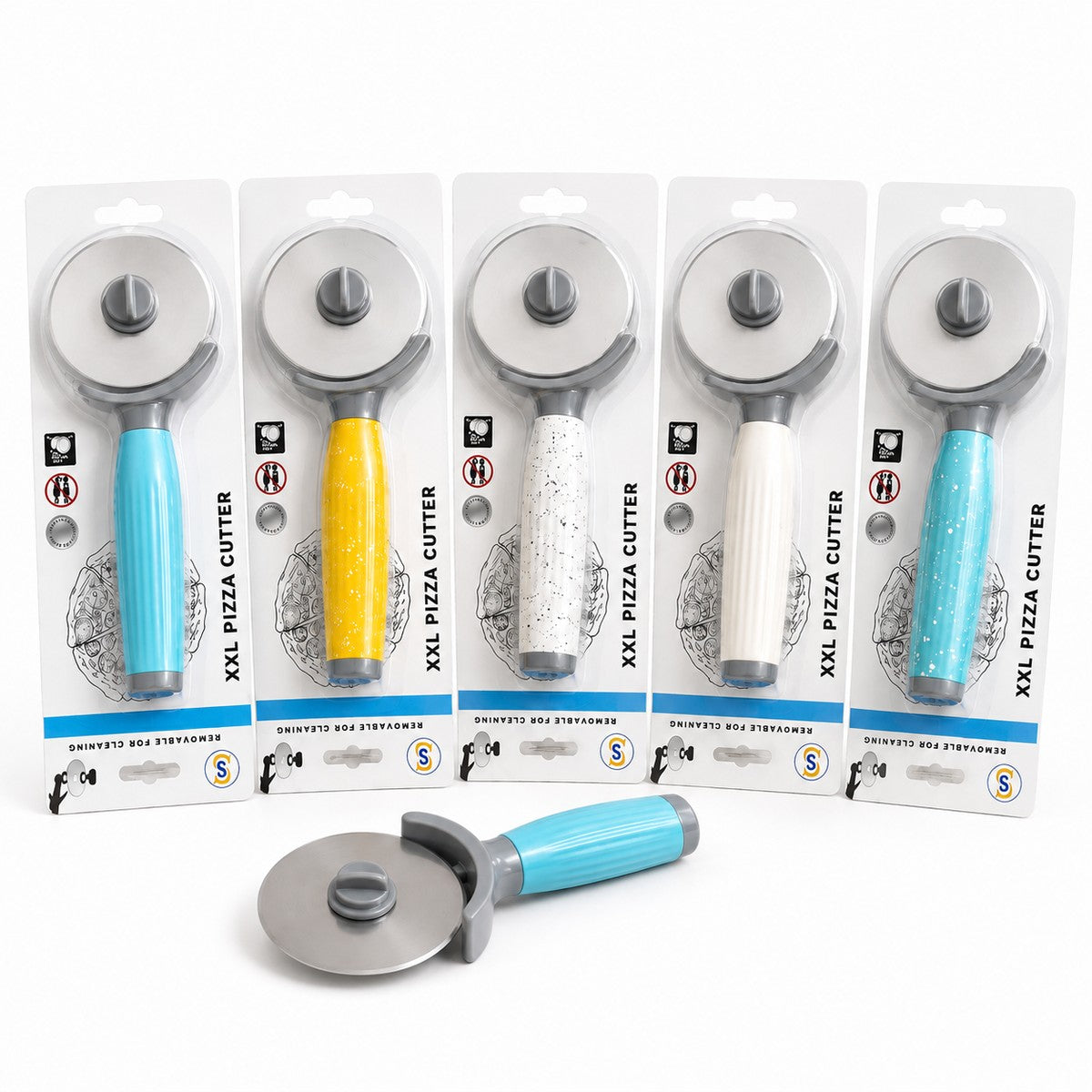 XXL Stainless Steel Pizza Cutter (Random Color)
