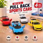 Kids Pull-Back Sports Cars – Colorful Toy Car Bundle