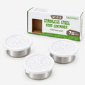 Set of 3 Stainless Steel Food Containers – 7 oz each