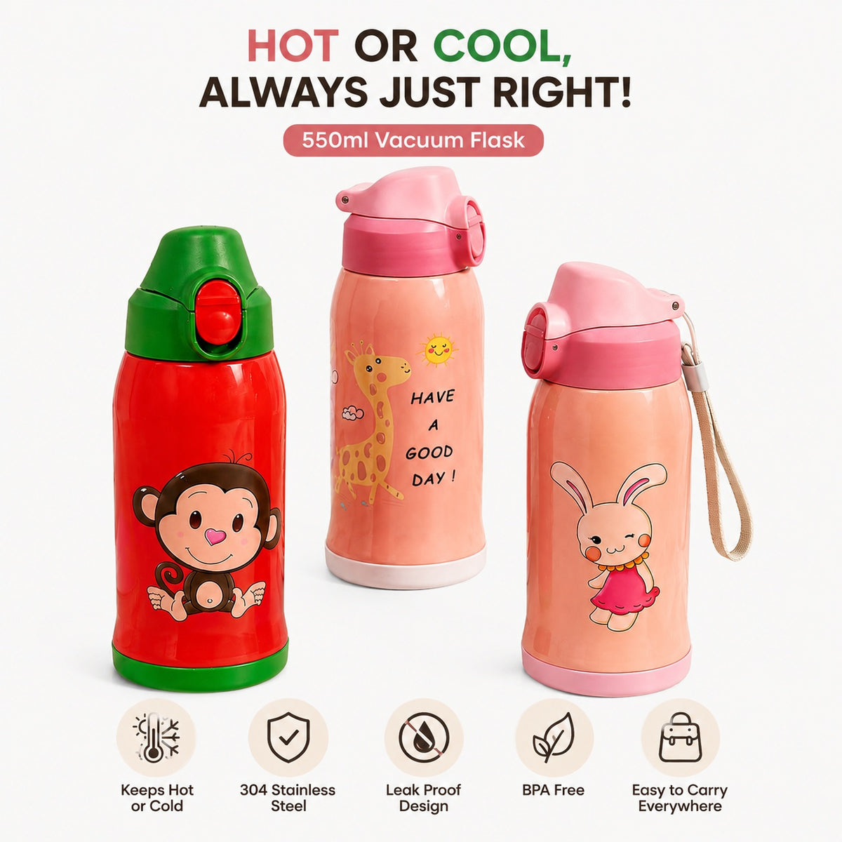 Penguin 550ml Kids Vacuum Flask